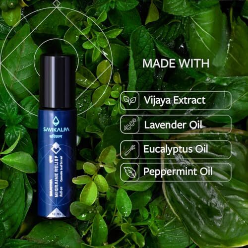 Shunyata Migraine Relief - 10Ml | Instantly Reduces Migraines And Headaches | Plant Extract Roll-On With Chamomile Oil, Geranium Oil And Phytoextracts | Pack Of 2