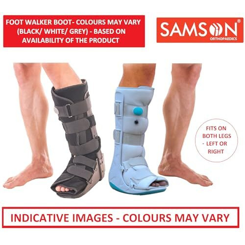 Foot Walker (Boot) With Airway - For Rehab After Fractures, Injuries, Sprains & Surgery (Fits Both Legs - Right & Left Leg) (Unisex) (Long Length, Small Size)