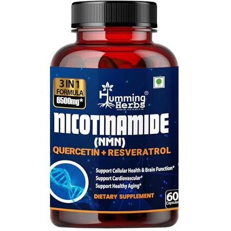 Humming Herbs Nmn Nicotinamide Mononucleotide With Resveratrol & Quercetin | Supports Cellular Health, Boosts Nad+ Levels, Promotes Energy & Healthy Aging | Advanced Anti-Aging Formula 60 Capsule