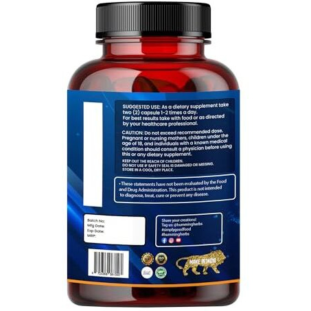 Humming Herbs Nmn Nicotinamide Mononucleotide With Resveratrol & Quercetin | Supports Cellular Health, Boosts Nad+ Levels, Promotes Energy & Healthy Aging | Advanced Anti-Aging Formula 60 Capsule