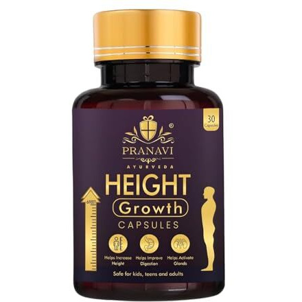 Pranavi Ayurveda Height Growth Capsules (30 Capsules Pack)