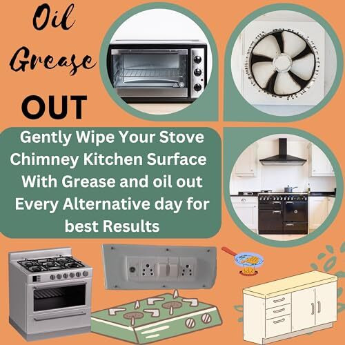 The Blaq Kitchen Cleaner I All Purpose Cleaner Spray I Remove Oil, Grease, Burnt Food & Swet Stains Quickly I Clean Exaust, Switchboard, Chimney, Stove, Tile, Door, Kitchen Equipments