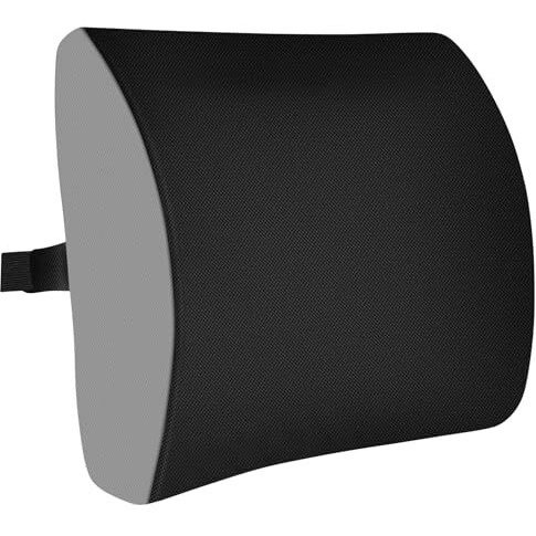 Medirelief Orthopedic Memory Foam Back Cushion  Tailbone, Sciatica & Lower Back Pain Relief  Ergonomic Seat Cushion For Office, Home, Wheelchair & Car  Grey/Black