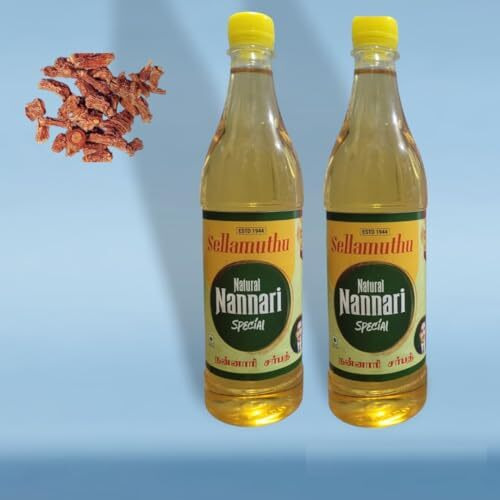 Sellamuthu Nannari Sharbat (No Colour Added) (Pack Of 2, 700Ml Each)