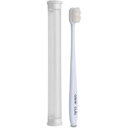 Carecub White Zigzag Toothbrushes With White Bristles - Bpa-Free, Ultra Soft Micro Nano Bristles, Ideal For Sensitive Teeth, Suitable For 8+ & Adults Pack 03
