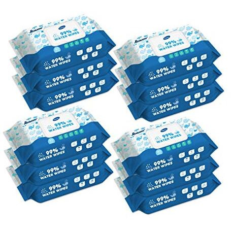 Dignity 99% Pure Water Wet Wipes Enriched With Aloe Vera And Vitamin E, 80 Wipes/Pack (Pack Of 12) 960 Wipes