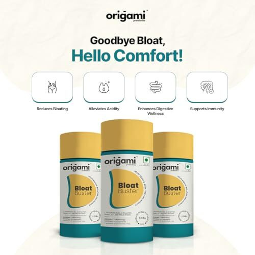 Origami Bloat Buster Probiotic Stick For Bloating And Acidity Relief | Clinically Proven Strains | 3.5 Billion Cfu | Fennel + Mint Flavour | Made In India | 15 Sticks