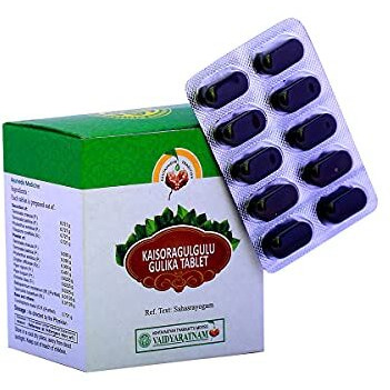 Vaidyaratnam Kaisoraguggulu/Kaisoragulgulu Gulika 100 Tablets_Alida