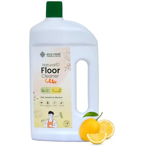 Ecoroot Natural Floor Cleaner Liquid, Citrus Disinfectant Surface Like Concrete, Wood, Lamination, Kills Germs, Biodegradable Herbal Tile Cleaner Liquid, Non-Toxic, Kids & Pet Safe 1 Litre