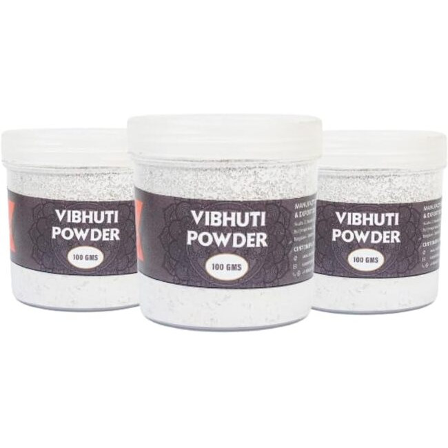 Swaha Vibhuti Powder (100Gms) | Holy Ash | Natural Shiva Vibuthi Pure Powder - Pack Of 3