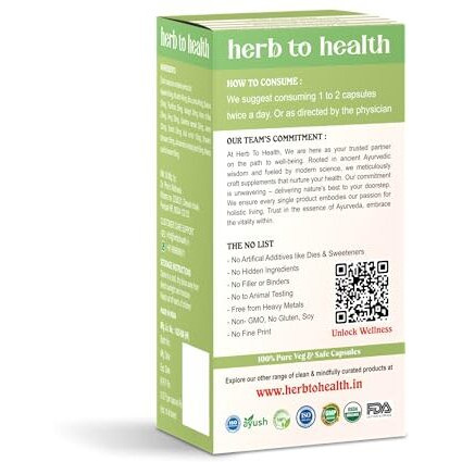 Herb To Health Good Gut Supplement | Gut Support For Men & Women | Supports Digestion, Metabolism, Immunity, Bloating, Gas & Constipation Relief | Detox & Cleanse Formula | 60 Capsules  Pack Of 1