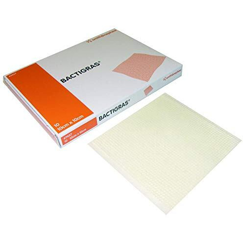 Smith And Nephew 87110001 Bactigras, 10Cm X 10Cm Pouch - 2 Pkt (20 Pouches)