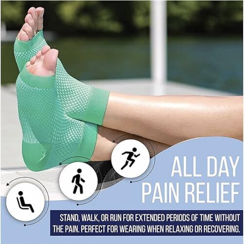 Compression Open Toe Socks | Nano Sock Neuropathy Unisex | Bamboo Cotton Compression Socks Women | Ecosync | Black | Plantar Fasciitis | Arch Support | Foot & Ankle Swelling | Heel Pain | Injury Recovery