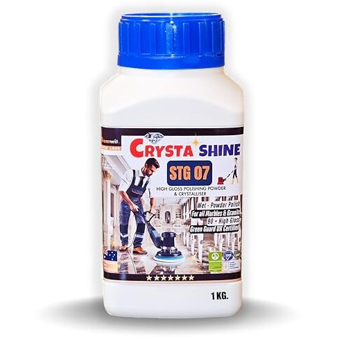 Crysta Shine Stg 07  Marble Polishing Powder  High Gloss Crystallizer Powder Polish For All Marbles & Granite - Stone Floor Shiner  Italian Marble Indian Kota Terrazzo (1 Kg.)