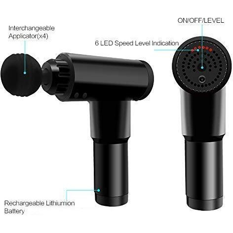Vyapti Massage Gun Deep Tissue Percussion Muscle Mini Massager For Pain Relief, Handheld Electric Body Massager Sports Portable Super Quiet Brushless (Multi-Color)