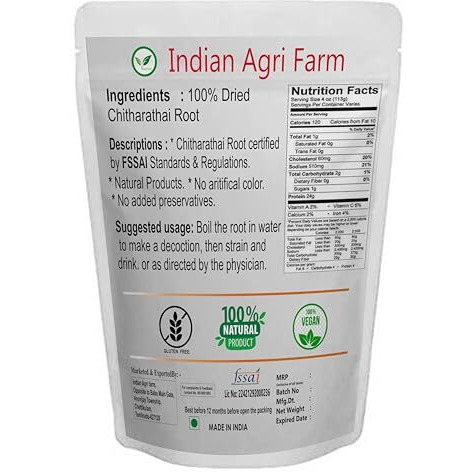 Iagrifarm Organic Chitharathai Powder - 250 Gram - Kulanjan/Sitharathai Powder/Chitharathai Root Powder