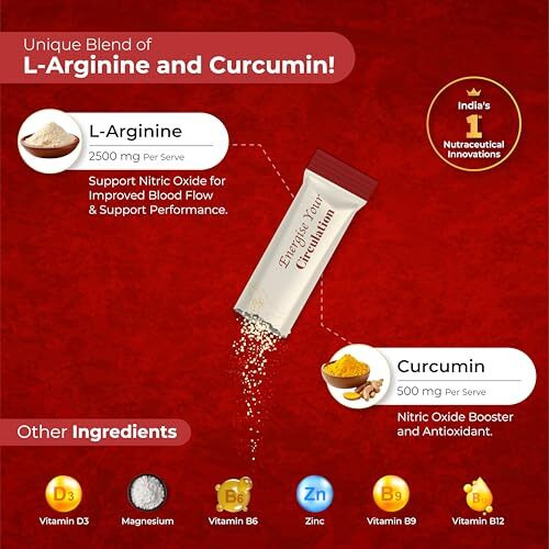 Inyou Enlarge Premium Supplement For Men - Supports Stamina & Blood Flow With L-Arginine, Curcumin, Magnesium & Zinc | Fssai, Gmp, & Haccp Certified (30 Sachets - 5.2G Per Sachet)