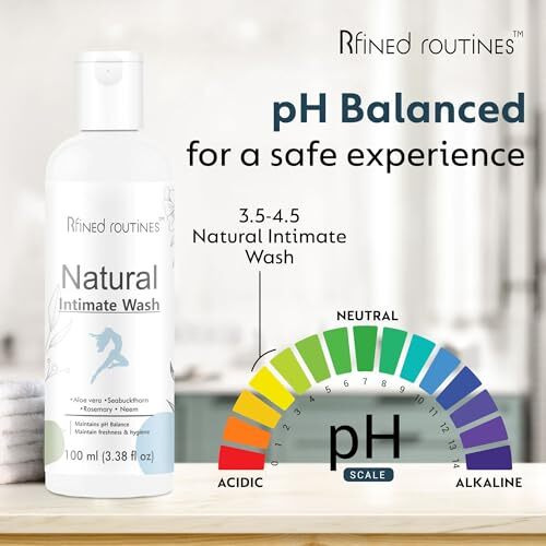 Rfined Routines Natural Intimate Wash For Women, Women Intimate Care, Clean And Dry Intimate Wash, Vaginal Wash, Safe Wash, Prevents Itching, Irritation & Dryness, Suitable For All Skin Types -100Ml