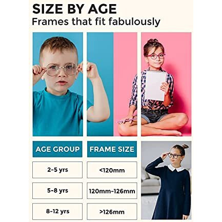 Lenskandy Kids Computer Glasses For Eye Protection | Zero Power, Antiglare & Blue Light Protection From Online Classes, Gaming, Mobile, Tv | Boys & Girls | Blue