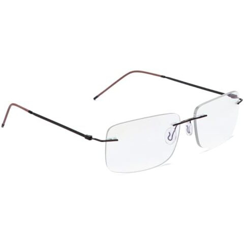 Rimless Progressive Multifocus Reading Glasses Blue Light Blocking No Line Multifocal Computer Readers For Women Men Unisex Rectangular Eyewear Titanium Lightweight (1)