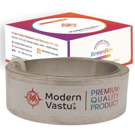 Modernvastu Mv Vastu Remedies Aluminium Strips | Size L- 10.3 Feet X W-0.75 Inch/18Mm X Gauge 0.2 Mm- (Entrance Toilet Correction And Zone Balancing) - Pack Of 1