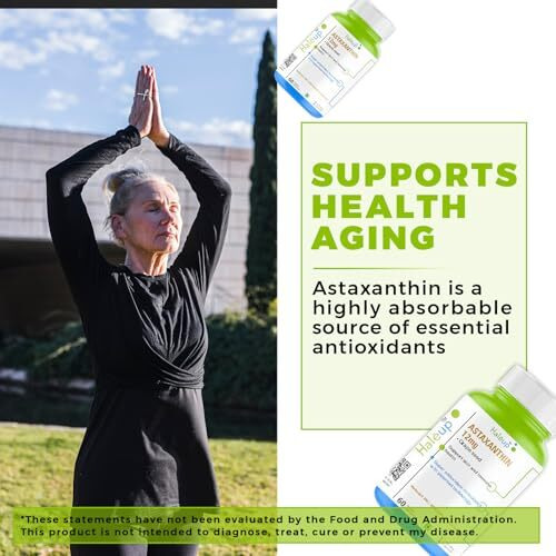 Haleup Plant Based Astaxanthin 12 Mg With Grape Seed Supplement I 60 Veg Capsules I Supports Eye, Joint & Skin Health I Boosts Immune System