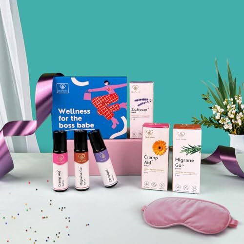 Herb Tantra Wellness For The Boss Babe Gift Combo For Women & Girls | Meaningful Period Gift For Wife, Sister | Self Care Kit For Her Sleep, Headache & Period Cramps
