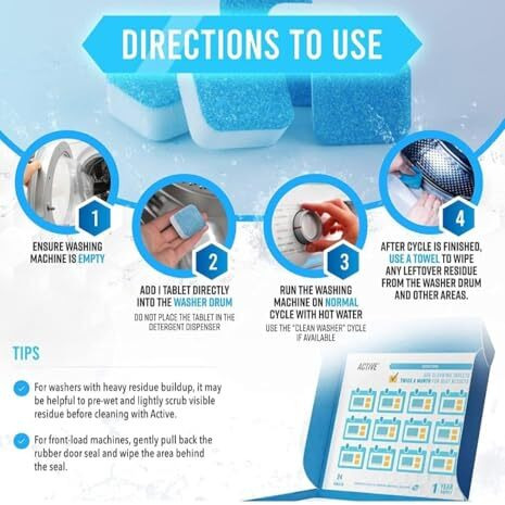 Ankev Tangle-Free Laundry Scrubbing Balls & Washing Machine Drum-Tub Descaling Tablets Combo (10 Each) - Anti-Wrap, Deep Cleaning Effervescent Tablets For Clothes And Drum Protection