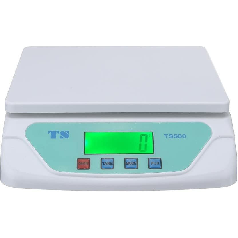 Drumstone (  ) 30Kg Digital Weight Machine For Shops & Kitchens | Compact Design With Adapter, White
