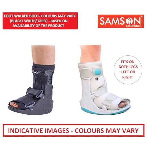 Foot Walker (Boot) With Airway - For Rehab After Fractures, Injuries, Sprains & Surgery (Fits Both Legs - Right & Left Leg) (Unisex) (Short Length, Medium Size)