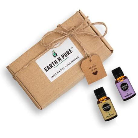 Earth N Pure Sandalwood Essential Oil And Lavender Essential Oil Pack Of 2-15 Ml