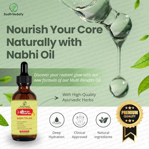 Sudh Vedafy Sri Ram Nabhi Tailam 30Ml | Ayurvedic Multi Benefit Nabhi Oil | Belly Button Oil For Skin & Hair | Nabhi Oil Ayurvedic For Health And Beauty |   (Pack Of 3)
