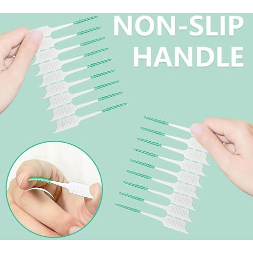 Raenso 40 Pcs Interdental Brush Ultra Tight Bristles Tooth Flossing Head, Brace Interdental Brush, Soft Dental Floss Picks Ideal For Cleaning Teeth, Oral Dental Hygiene Brush Tooth Pick Flosser - 40 Pcs