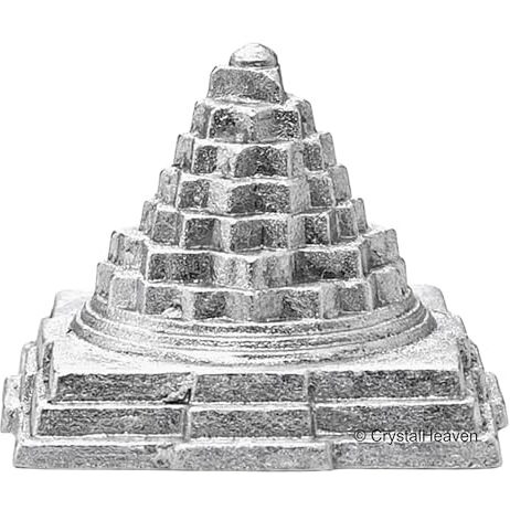 Crystal Heaven Parad Shree Yantra For Home Puja Pooja - 1.3" Mercury Shree Yantra Original Certified (80 Gram)