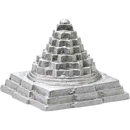 Crystal Heaven Parad Shree Yantra For Home Puja Pooja - 1.3" Mercury Shree Yantra Original Certified (80 Gram)