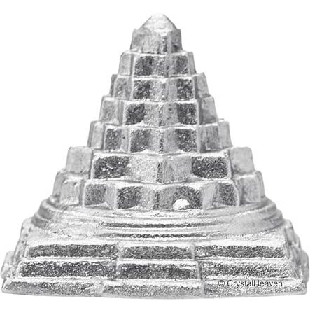 Crystal Heaven Parad Shree Yantra For Home Puja Pooja - 1.2" Mercury Shree Yantra Original Certified (50 Gram)