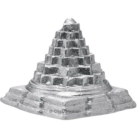 Crystal Heaven Parad Shree Yantra For Home Puja Pooja - 1.2" Mercury Shree Yantra Original Certified (50 Gram)