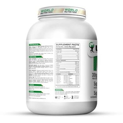 Wn World Nutrition Explode Muscle Mass Gainer | High-Calorie Muscle Growth Formula With Protein, Bcaa, L-Glutamine, Vitamins & Minerals For Lean Mass Building And Recovery | Creamy Vanilla 3Kg