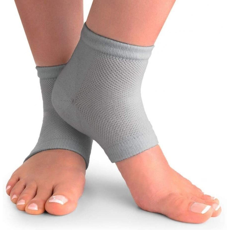 Ak Enterprise Heel Pain Relief Cotton Socks Silicone Gel Pad Heel Protector Socks With Spa Botanical For Men And Women Cotton Socks