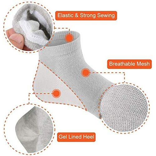 Ak Enterprise Heel Pain Relief Cotton Socks Silicone Gel Pad Heel Protector Socks With Spa Botanical For Men And Women Cotton Socks