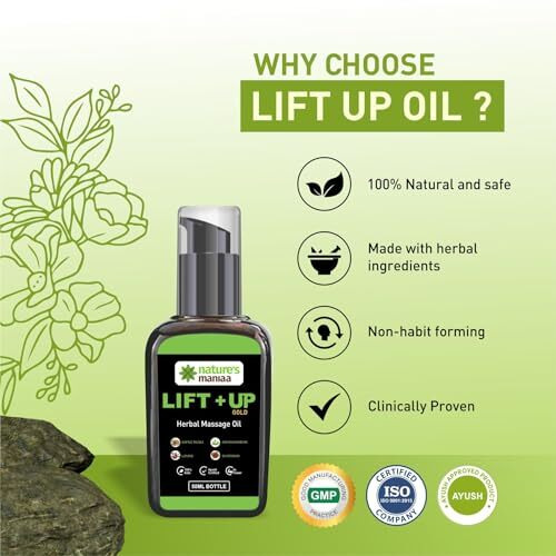 Nature's Maniaa Lift Up Oil Massage Oil For Men (Pack Of 1-50Ml)