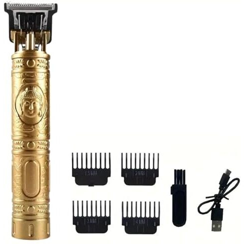 Cordless Hair Clipper & Beard Trimmer For Men, Zero Gapped T-Blade Electric Shaver With 4 Adjustable Combs  Perfect Grooming Kit For Mustache, Hair & Face