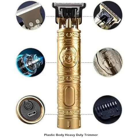 Cordless Hair Clipper & Beard Trimmer For Men, Zero Gapped T-Blade Electric Shaver With 4 Adjustable Combs  Perfect Grooming Kit For Mustache, Hair & Face