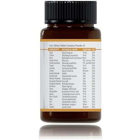 Jeena Sikho Mahashankh Vati For Digestive Wellness | Ayurvedic For Digestive Wellness & Gut Health | Herbal For Digestion 60 Veg Tablets