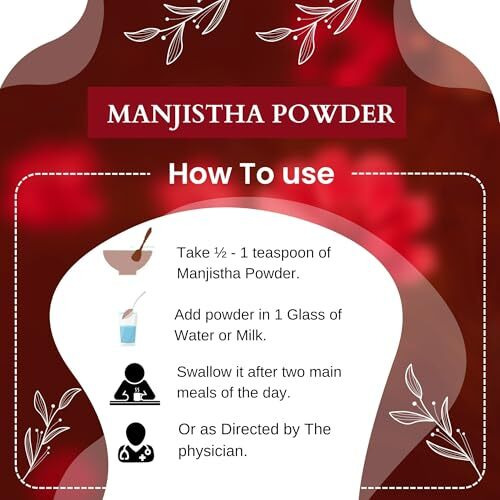 Brijbooti Manjistha Powder (100 Gm) | Manjistha Root Powder For Eating | Majith | Indian Madder | Fssai, Gmp, Iso Certified