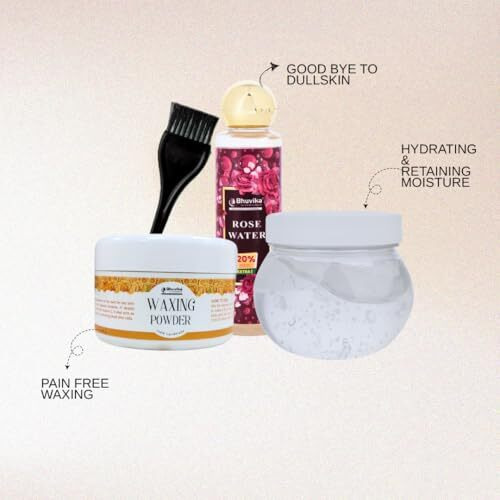 Unisex Adult Waxing Powder (Wax Powder | 100G | + Rose Water |120 Ml | + Gel Pack | 250 G|) (250 G, Wax Powder + Rose Water + Gel Pack)
