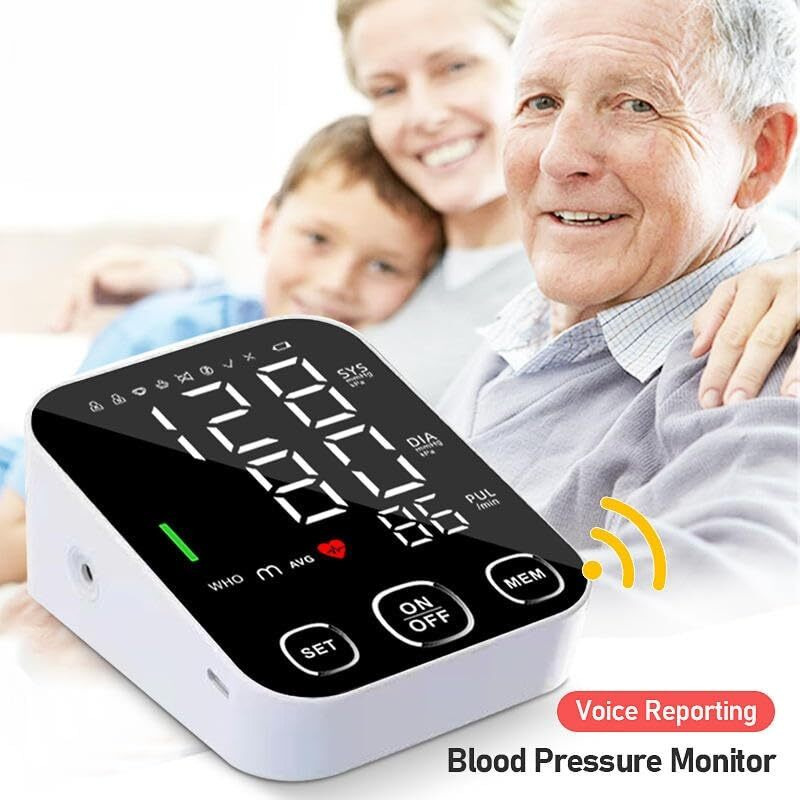 Accutrust Digital Blood Pressure Monitor With Voice Reporting, Upper Arm Electronic Bp Machine, Lcd Display With Memory Function