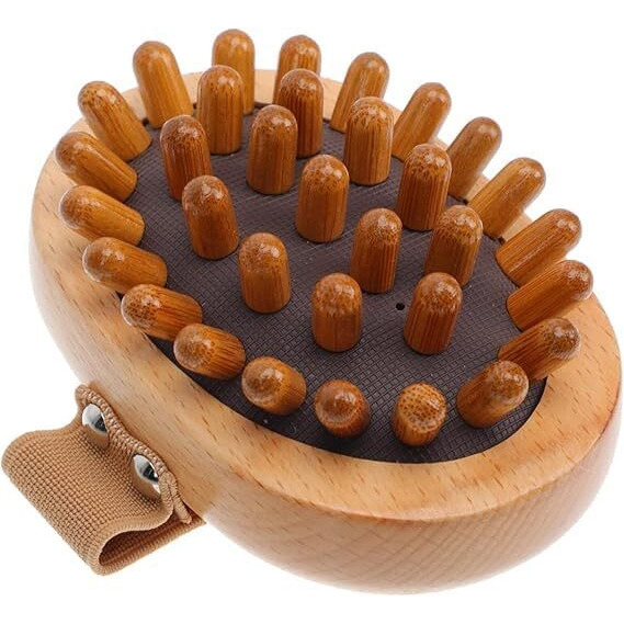 Ehomea2Z Hair Massager, Stress Relax Head Massager, Shower Hair Brush, Wooden Scalp Scrubber, Spa Brush For Scalp Massage Improve Lymphatic Circulation, Body Shaping And Cellulite Remover
