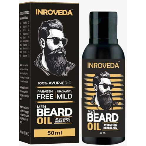 Inproveda Men Beard Oil 50Ml | Ayurvedic Herbal Oil For Beard Fast & Natural Growth For Men 50Ml