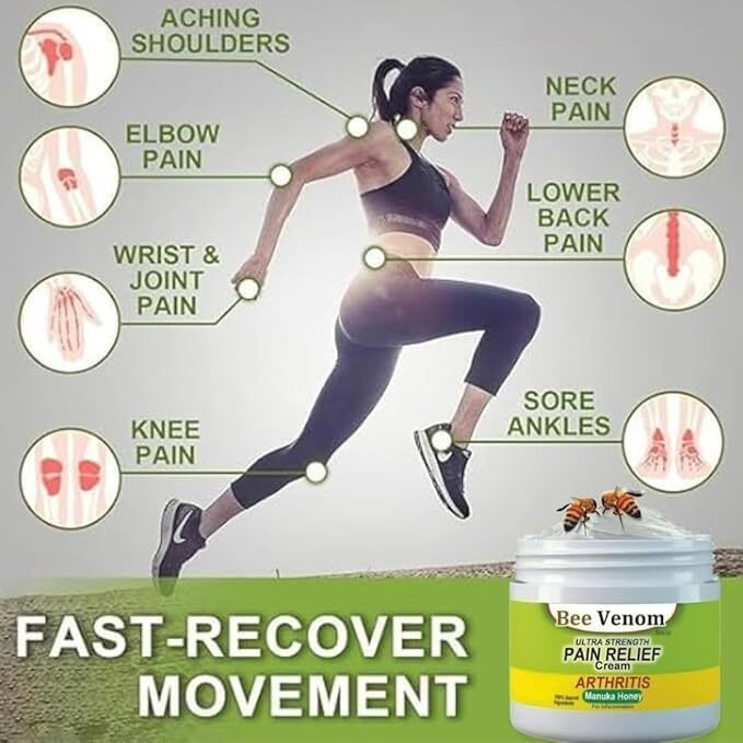 Bee Venom Pain Relief Cream For Strong Ayurvedic Joint Pain Relief Oil, Knee Pain, Neck Pain, Back Pain, Shoulder Pain (200Gm)